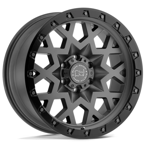 Black Rhino SPROCKET Matte Gunmetal W/ Black Ring 18x9.5 -18 6x139.7mm 112.1mm - WheelWiz