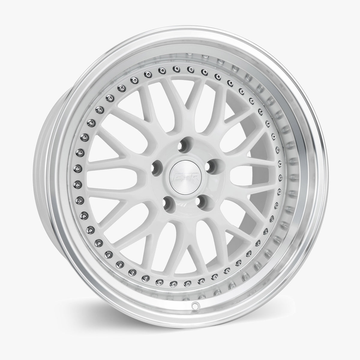 ESR Wheels SR01 GLOSS WHITE MACHINE LIP 18x10.5 +15 5x115mm 72.6mm