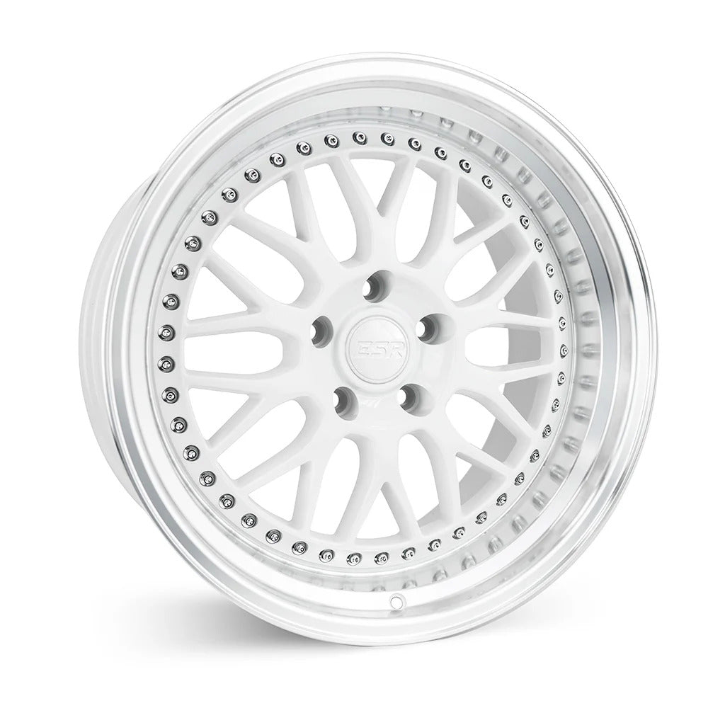 ESR Wheels SR01 GLOSS WHITE MACHINE LIP 19x9.5 +22 5x120mm 72.6mm