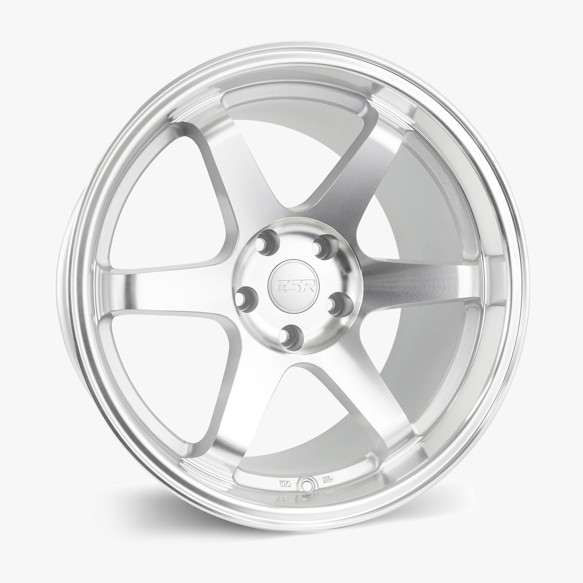ESR SR07 Hyper Silver / Machined Lip 19x9.5 +35 5x120mm 72.6mm - Wheelwiz