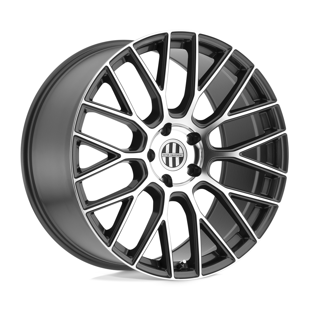 Victor Equipment STABIL Gunmetal W/ Mirror Cut Face 20x10 +50 5x130mm 71.5mm - WheelWiz