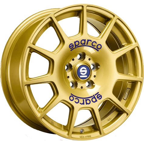 SPARCO TERRA 16x7 +35 5x100 NA GOLD BLACK LETTERING