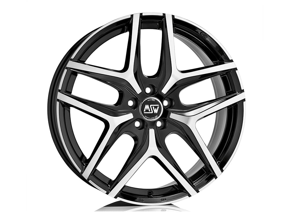 MSW 40 GLOSS BLACK FULL POLISHED 18x8 +48 5x112mm 0mm - Wheelwiz
