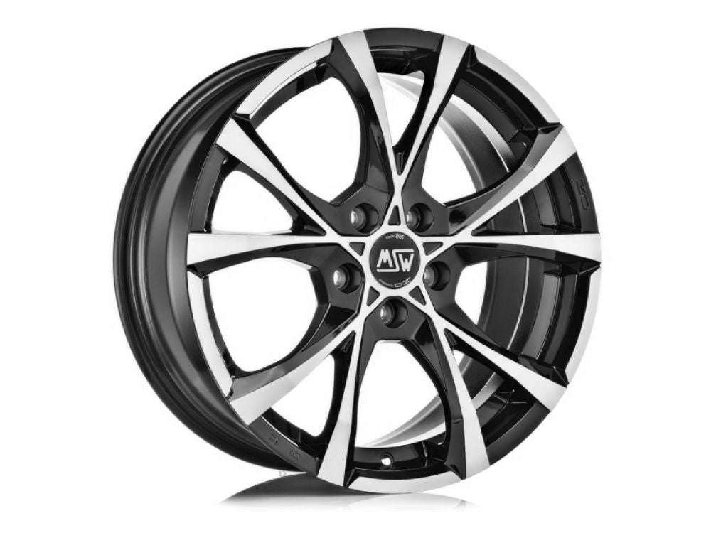 MSW CROSS OVER GLOSS BLACK FULL POLISHED 18x8 +38 5x105mm 0mm - Wheelwiz