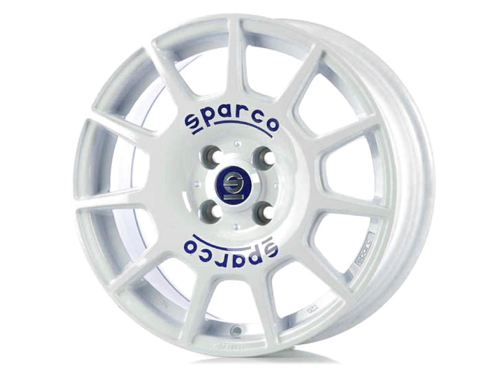 Sparco TERRA WHITE BLUE LETTERING 16x7 +35 5x100mm 0mm - Wheelwiz