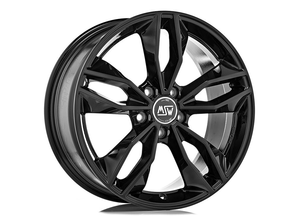 MSW 71 GLOSS BLACK 17x7.5 +50 5x112mm 73mm - Wheelwiz