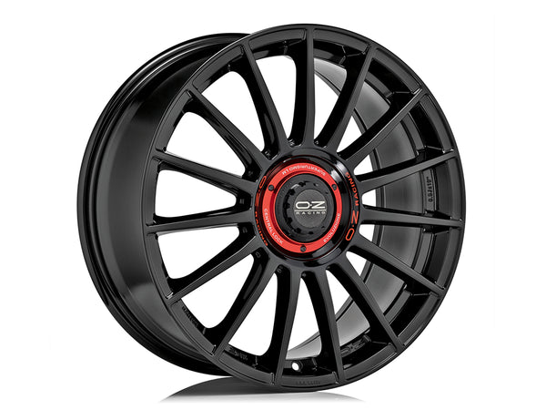 OZ Racing SUPERTUR EVOLUZIONE GLOSS BLACK + RED LETTERING 19x8.5 +