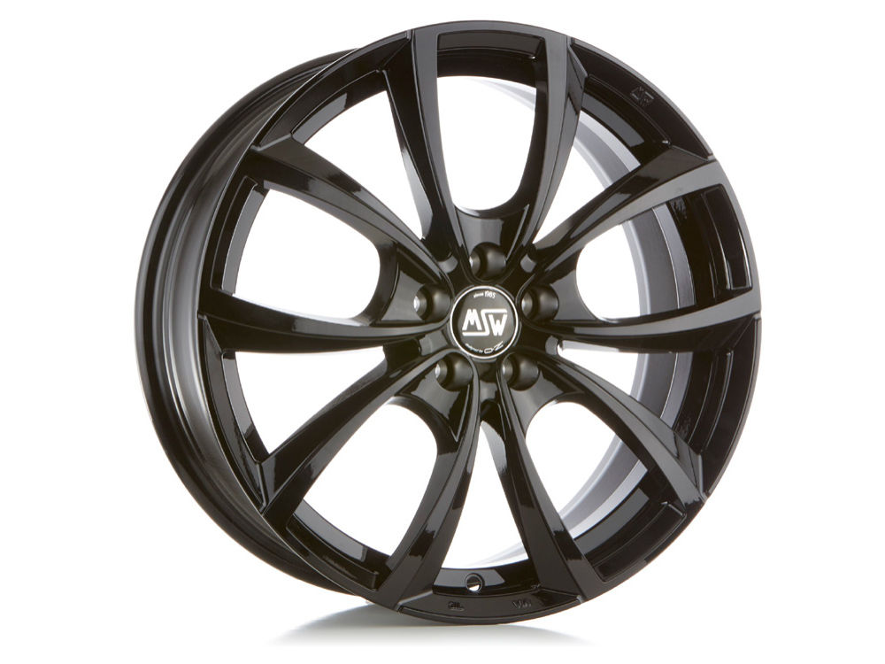 MSW 27 GLOSS BLACK 17x7.5 +35 5x112mm 73mm - Wheelwiz
