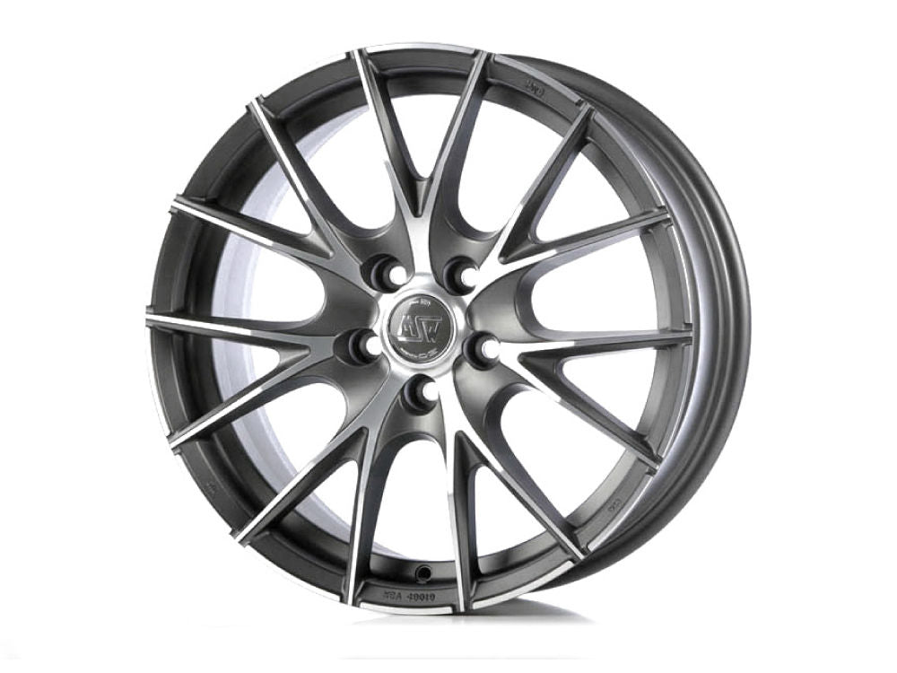 MSW 25 MATT TITANIUM FULL POLISHED 17x8 +45 5x108mm 73mm - Wheelwiz