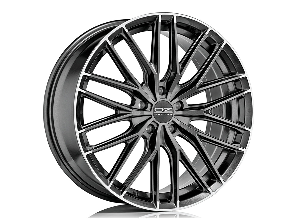 OZ Racing GRAN TURISMO HLT STAR GRAPHITE DIAMOND LIP 20x9.5 +22 5x112mm 75mm - Wheelwiz
