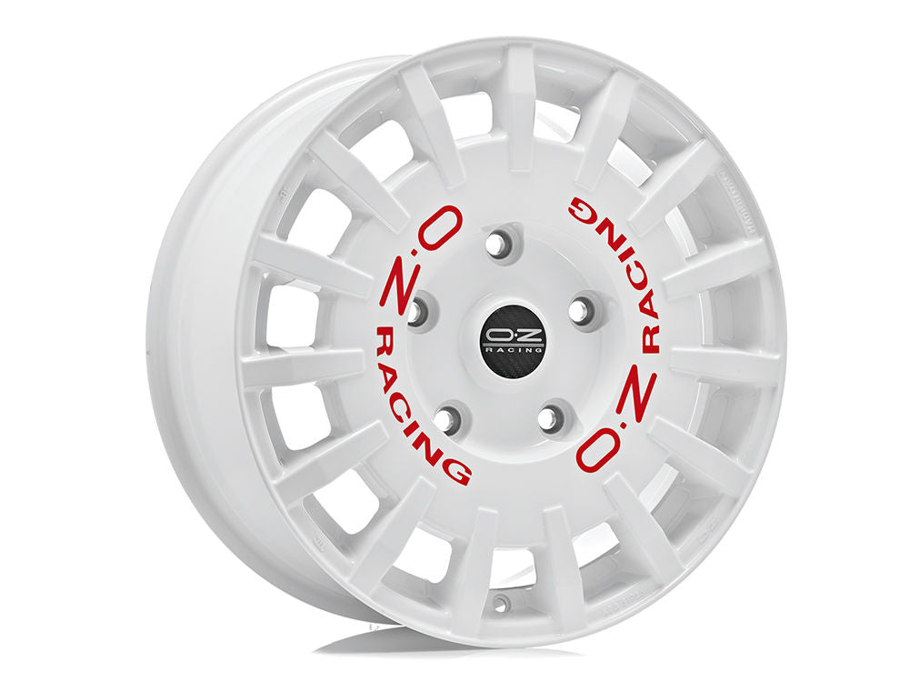 OZ Racing RALLY RACING VAN RACE WHITE RED LETTERING 18x7.5 +48 5x160mm 0mm - Wheelwiz