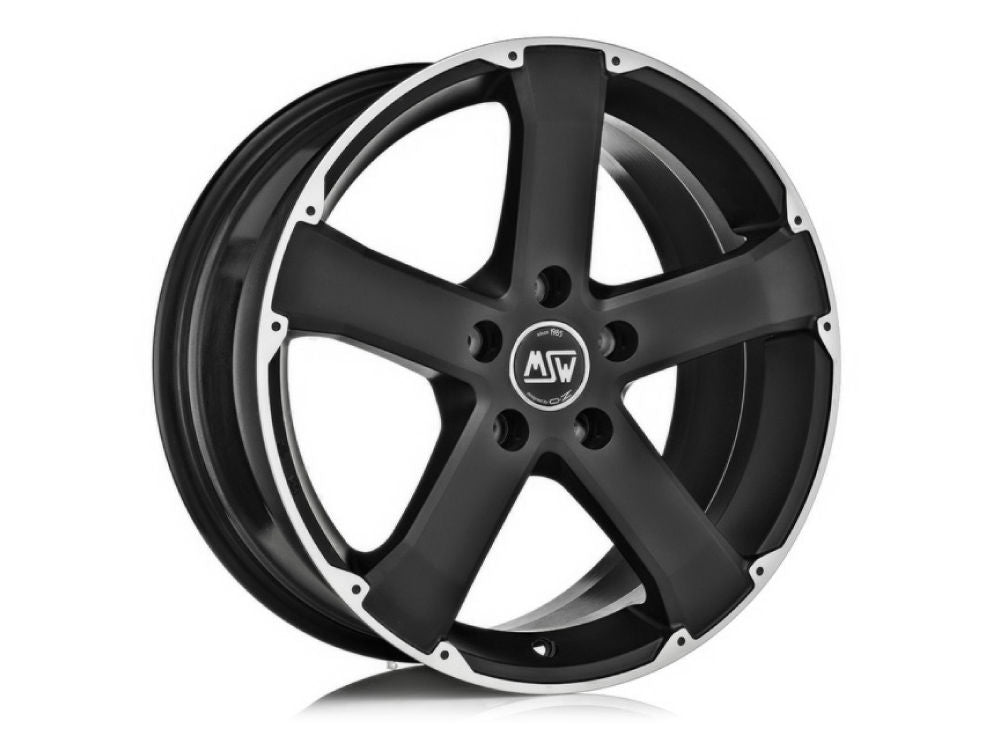 MSW 45 MATT BLACK FULL POLISHED 17x8 +42 5x115mm 0mm