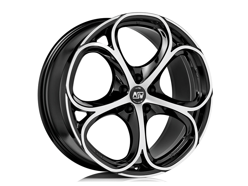 MSW 82 GLOSS BLACK FULL POLISHED 18x8 +40 5x110mm 0mm - Wheelwiz