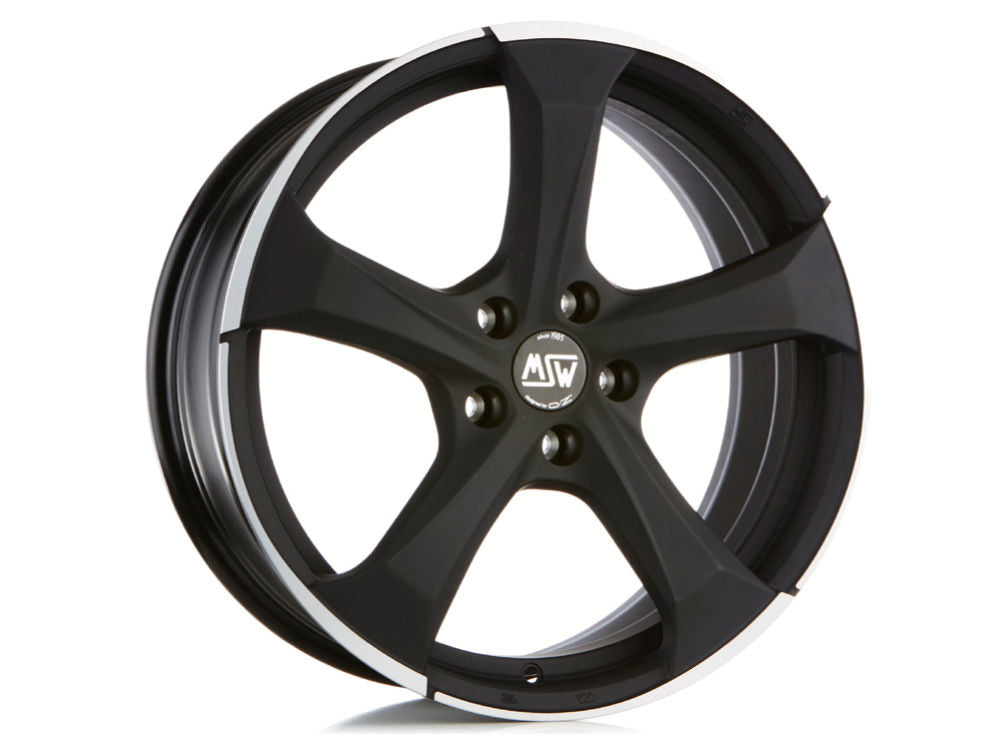 MSW 47 MATT DARK TITANIUM FULL POLISHED 19x8 +21 5x112mm 0mm - Wheelwiz