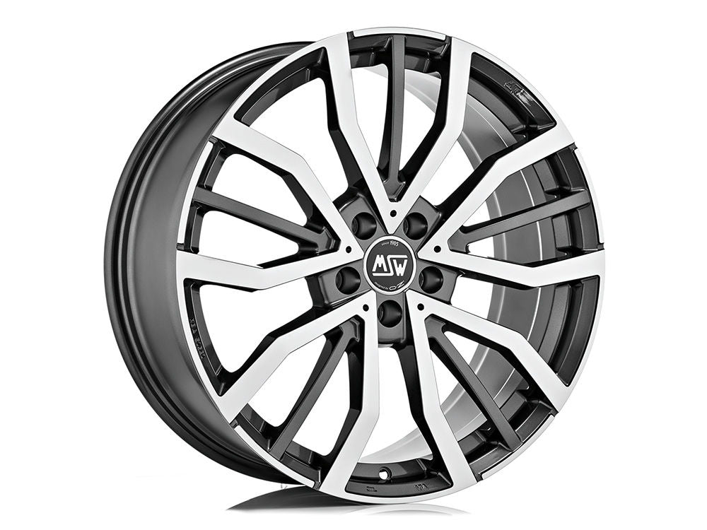 MSW 49 MATT GUN METAL 20x8.5 +50 5x108mm 73mm - Wheelwiz