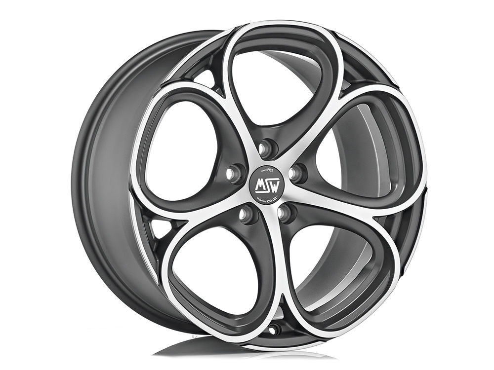 MSW 82 MATT GUN METAL FULL POLISHED (MGMFP) 20x9 +35 5x112mm 73mm - Wheelwiz