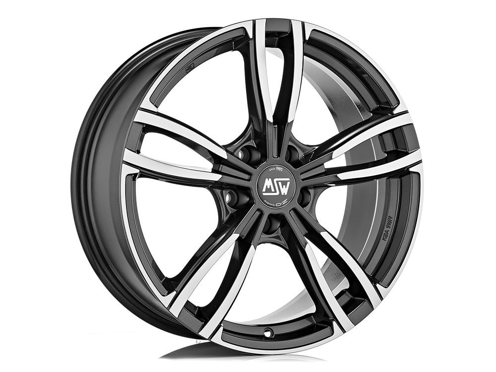 MSW 73 GLOSS DARK GREY FULL POLISHED 17x7.5 +36 5x120mm 0mm - Wheelwiz