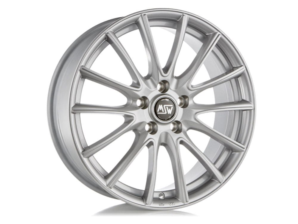 MSW 86 FULL SILVER 18x7.5 +45 5x108mm 73mm - Wheelwiz
