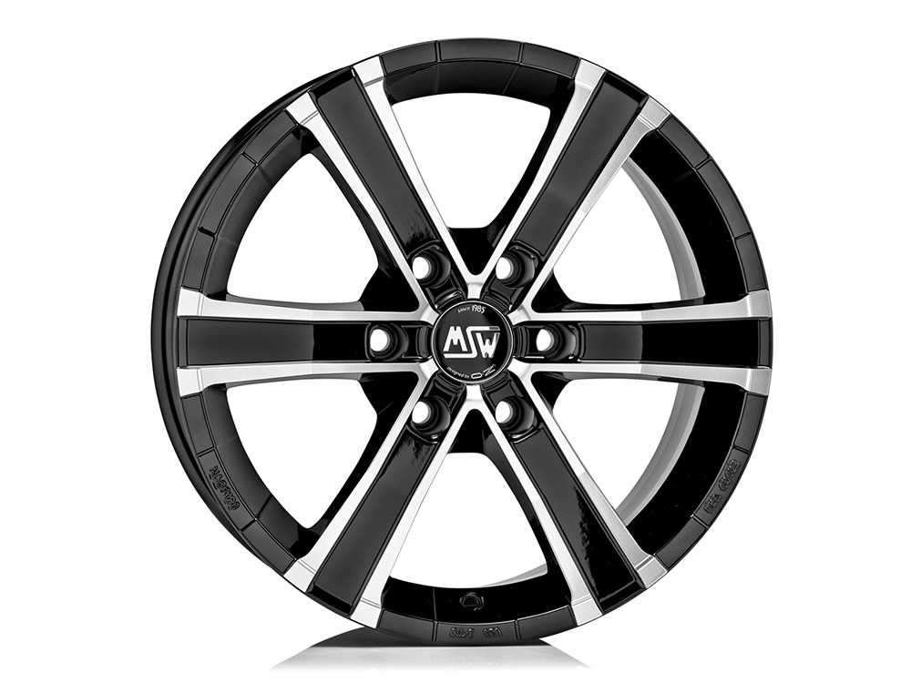 MSW SAHARA 6 GLOSS BLACK FULL POLISHED 17x8 +20 6x114.3mm 0mm - Wheelwiz