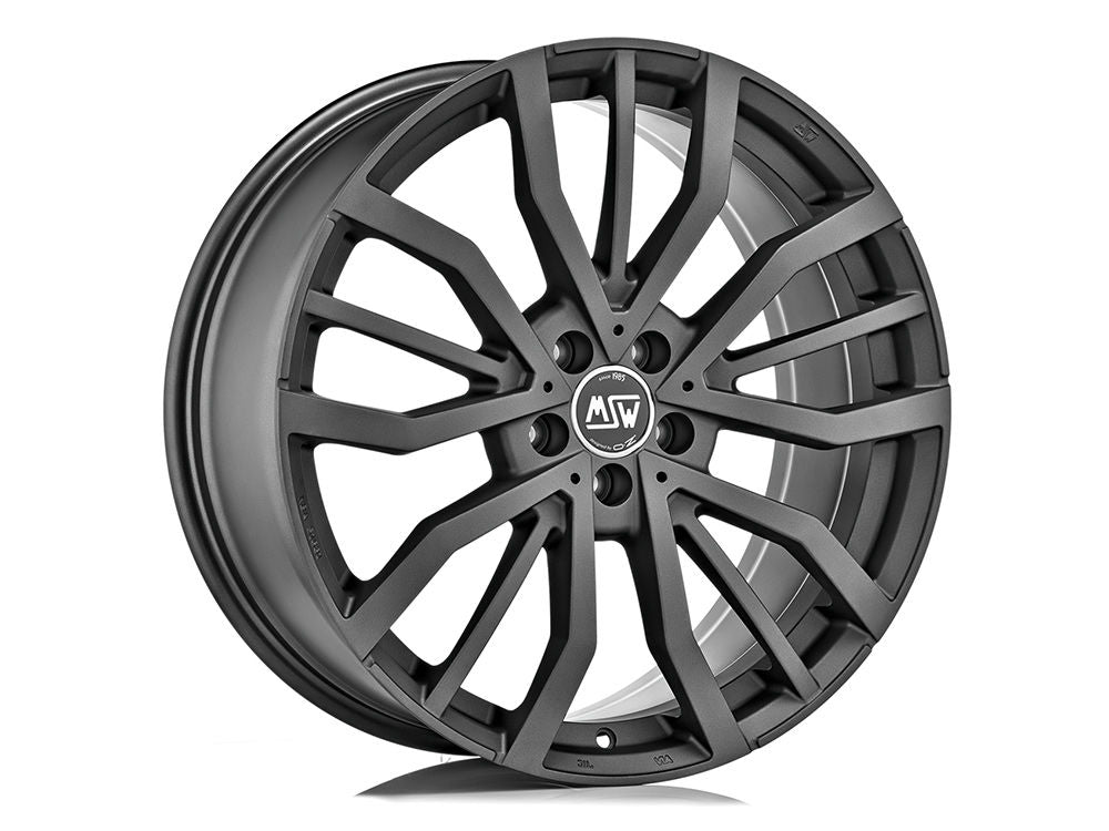 MSW 49 GLOSS GUN METAL FULL POLISHED 19x8 +45 5x114.3mm 73mm - Wheelwiz