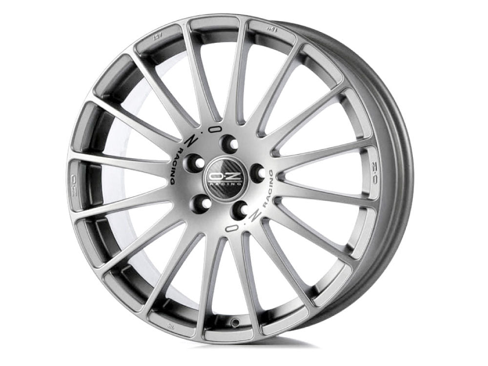 OZ Racing SUPERTURISMO GT GRIGIO CORSA BLACK LETTERING 18x7 +20 4x108mm 0mm - Wheelwiz