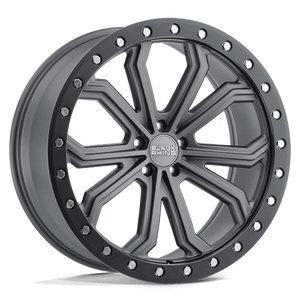 Black Rhino TRABUCO Matte Gunmetal W/ Black Ring & Silver Bolts 22x10 +35 5x130mm 84.1mm - WheelWiz