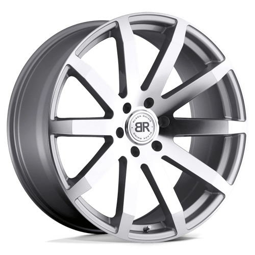 Black Rhino TRAVERSE Silver W/ Machine-cut Face 24x10 +35 6x135mm 87.1mm - WheelWiz