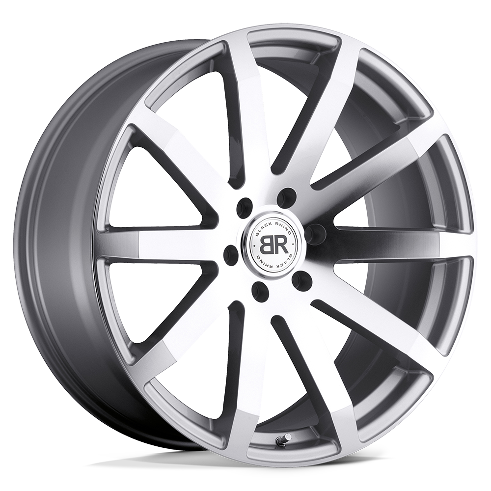 Black Rhino TRAVERSE Silver W/ Machine-cut Face 24x10 +35 6x135mm 87.1mm - WheelWiz