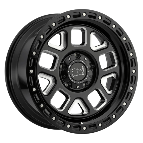 Black Rhino ALPINE Gloss Black W/ Milled Spokes 18x9.5 +12 6x135mm 87.1mm - WheelWiz