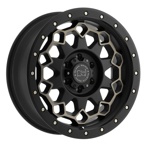 Black Rhino DIAMANTE Matte Black W/ Machined Face & Dark Matte Tint 18x9 -12 5x127mm 71.5mm - WheelWiz