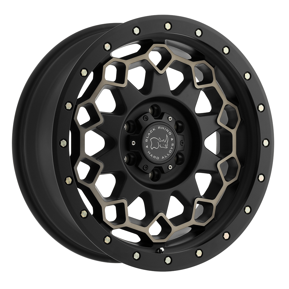 Black Rhino DIAMANTE Matte Black W/ Machined Face & Dark Matte Tint 20x9 -12 8x165.1mm 125.1mm - WheelWiz
