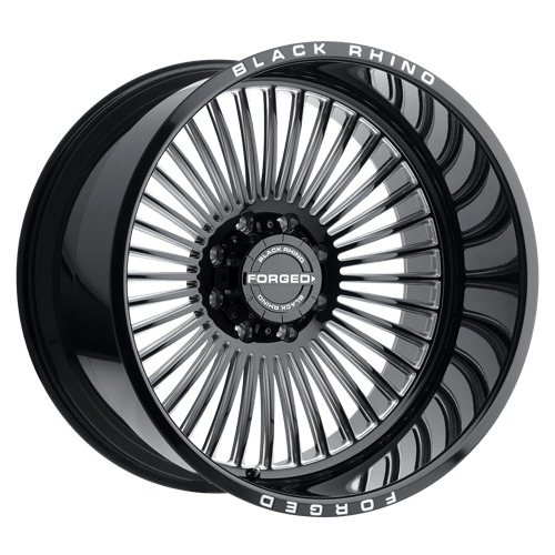Black Rhino HORUS Gloss Black W/ Milled Spokes 22x14 -76 5x127mm 71.5mm - WheelWiz