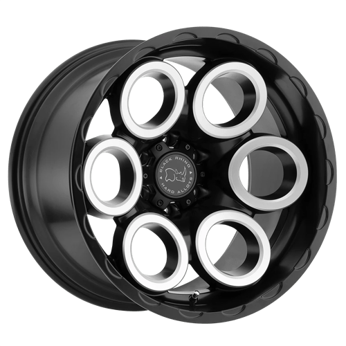 Black Rhino MAGNUS Matte Black W/ Matte Machine Face & Milled Window 20x12 -44 5x127mm 71.5mm - WheelWiz