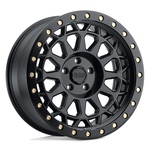 Black Rhino PRIMM Matte Black W/ Brass Bolts 20x9.5 0 5x127mm 71.5mm - Wheelwiz