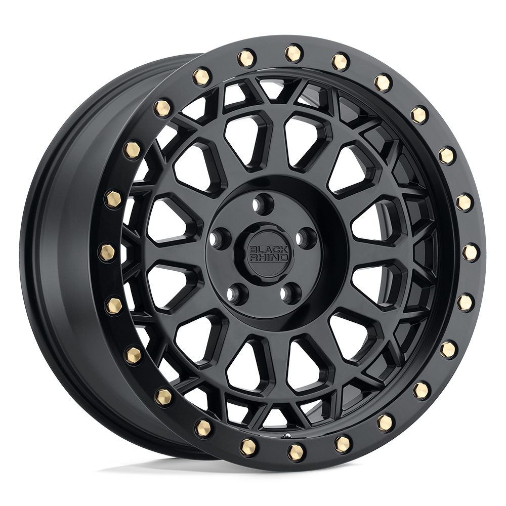 Black Rhino PRIMM Matte Black W/ Brass Bolts 20x9.5 0 5x139.7mm 78.1mm - WheelWiz