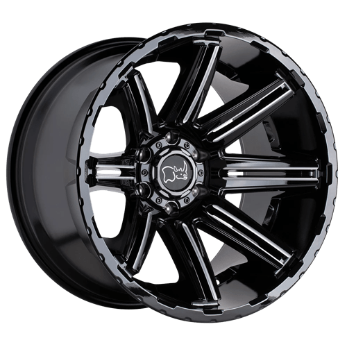 Black Rhino RAMPAGE Gloss Black 20x12 -44 5x127mm 71.5mm - WheelWiz