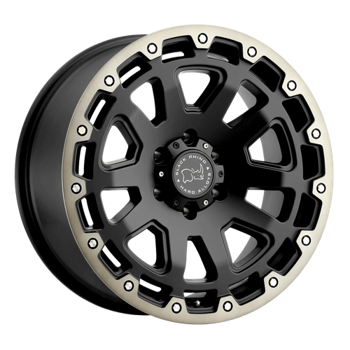 Black Rhino RAZORBACK Matte Black W/ Machined Dark Tint Lip 20x12 -44 8x170mm 125.1mm - Wheelwiz