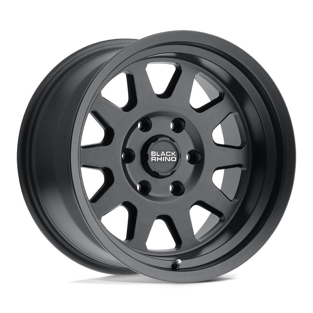 Black Rhino STADIUM Matte Black 16x8 +45 6x130mm 84.1mm - WheelWiz