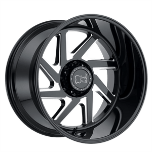 Black Rhino SWERVE Gloss Black W/ Double Milled Spokes 20x12 -44 6x135mm 87.1mm - WheelWiz