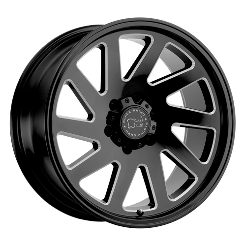 Black Rhino THRUST Gloss Black W/ Milled Spokes 20x12 -44 5x127mm 78.1mm - Wheelwiz
