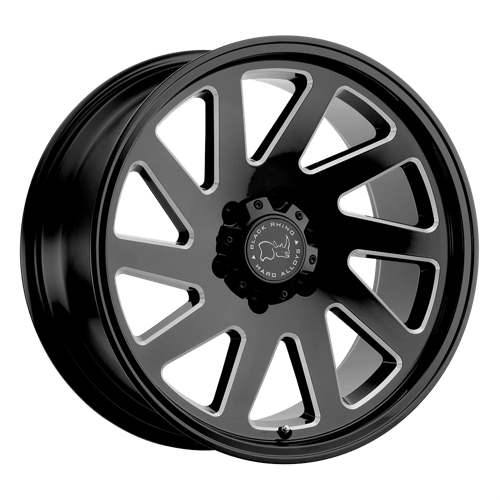 Black Rhino THRUST Gloss Black W/ Milled Spokes 20x9.5 +6 6x139.7mm 112.1mm - WheelWiz