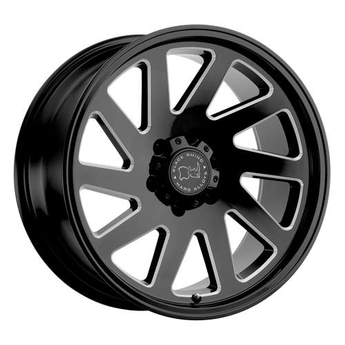 Black Rhino THRUST Gloss Black W/ Milled Spokes 20x9.5 -18 6x139.7mm 112.1mm - WheelWiz