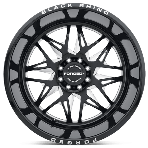 Black Rhino TWISTER Gloss Black Milled 22x14 -76 5x127mm 71.5mm - Wheelwiz