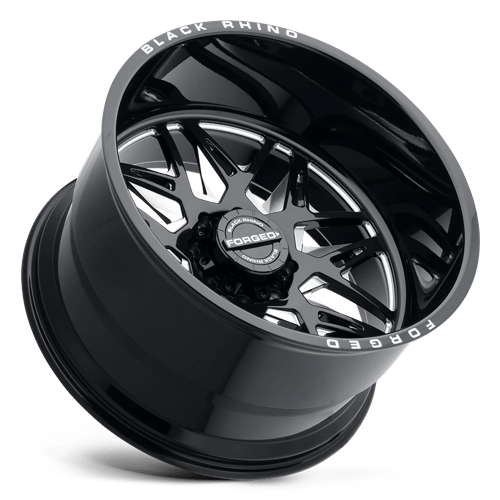 Black Rhino TWISTER Gloss Black W/ Milled Spokes Directional 24x14 -76 8x165.1mm 122.4mm - WheelWiz
