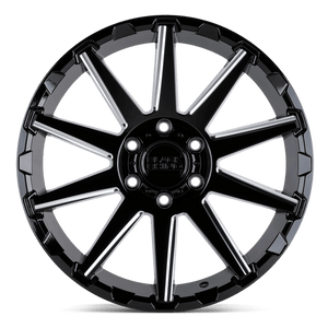 Black Rhino TYPHOON Gloss Black W/ Milled Spokes 17x9.5 -18 5x127mm 71.5mm - Wheelwiz