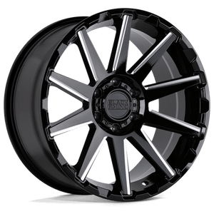 Black Rhino TYPHOON Gloss Black W/ Milled Spokes 20x9.5 +18 6x114.3mm 76.1mm - WheelWiz