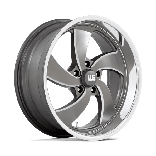 US MAG U133 DESPERADO Anthracite Milled Diam-cut Lip 20x9.5 +1 5x120.65mm 72.6mm - Wheelwiz