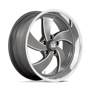 US MAG U133 DESPERADO Anthracite Milled Diam-cut Lip 20x9.5 +1 5x120.65mm 72.6mm - Wheelwiz