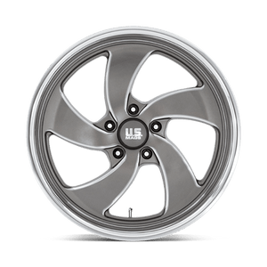 US MAG U133 DESPERADO Anthracite Milled Diam-cut Lip 20x8 +1 5x120.65mm 72.6mm - Wheelwiz