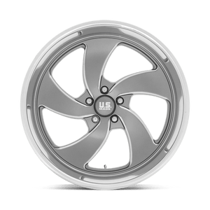 US MAG U133 DESPERADO Anthracite Milled Diam-cut Lip 22x10.5 +1 5x120.65mm 72.6mm - Wheelwiz